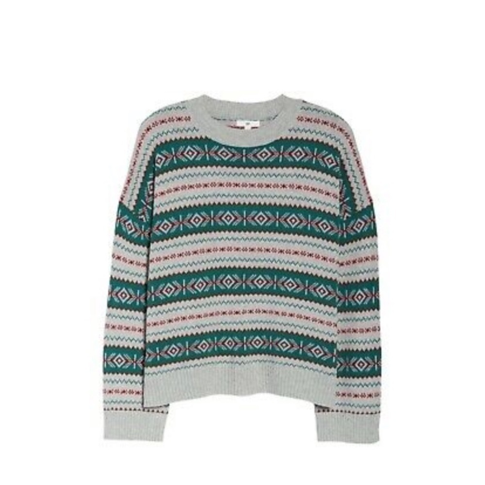 B.P. Fair Isle Crew Neck Sweater NWT